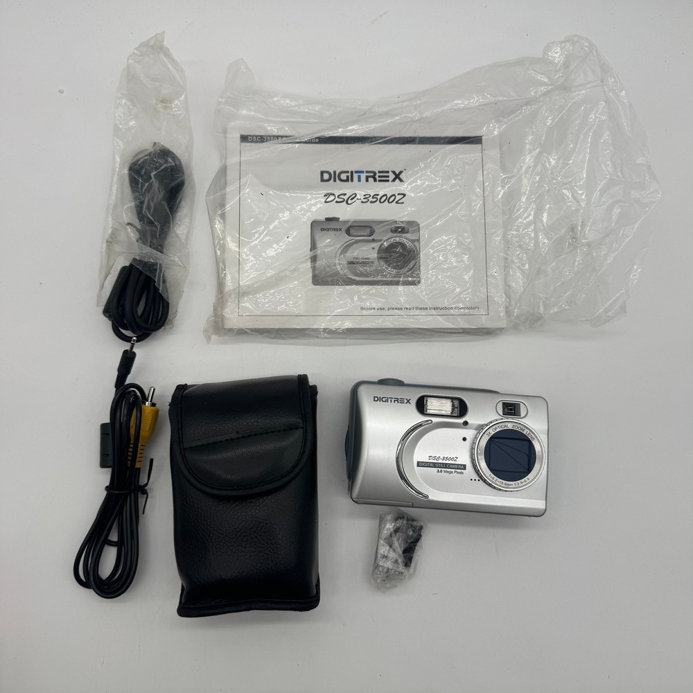 Digitrex DSC-3500Z 3.0MP Digital Camera 3x Optical Zoom Y2K Box Accessories